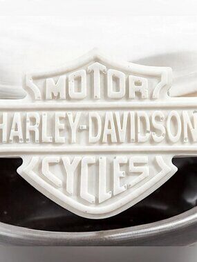 White soap 5x3in 5oz HANDMADE Shea butter Harley Davidson